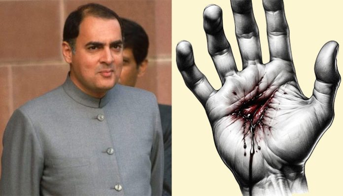 Rajiv Gandhi had blooded hands after shaking hands with thousands of poor people