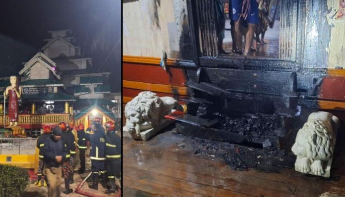 Bangladesh: Masked man sets 150-year-old Buddhist monastery on fire, ruling Hasina govt accuses Opposition BNP of orchestrating the attack