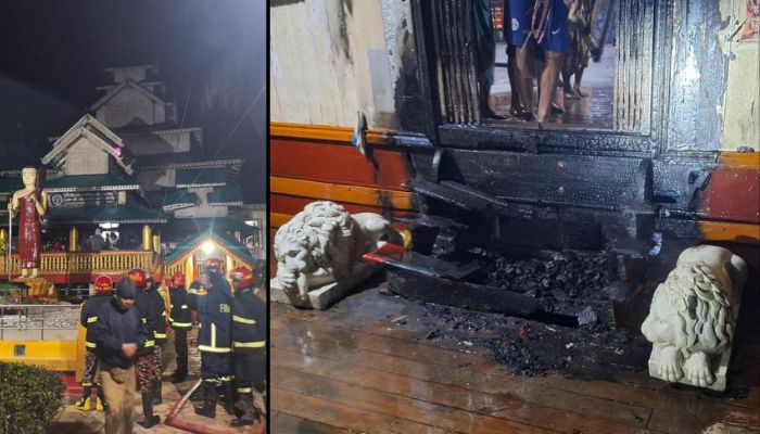 Bangladesh: Masked man sets 150-year-old Buddhist monastery on fire, ruling Hasina govt accuses Opposition BNP of orchestrating the attack