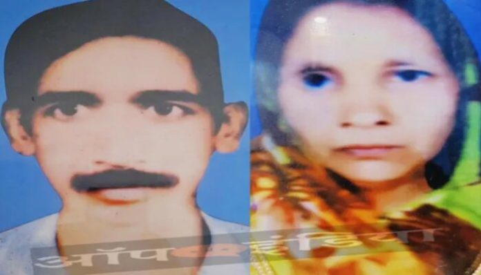 Mahavir Agarwal (L) and his wife Sharda Devi (R).