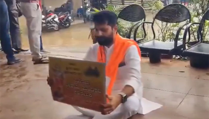 Karnataka: BJP holds protest against Kar Sewak’s arrest by Congress govt, MLA Sunil Kumar detained for holding placard saying ‘I am a Kar Sewak’