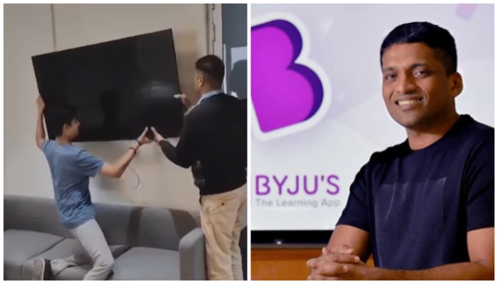Family takes away TV installed in Byju’s office after cash strapped Ed-tech company refuses to refund for a learning program