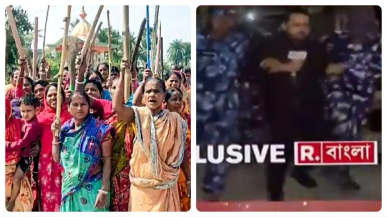 West Bengal: Republic TV journalist who was actively reporting on Sandeshkhali violence dragged, arrested