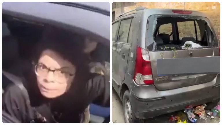Car of woman who stood up against bullying ‘farmers’ blocking roads vandalised