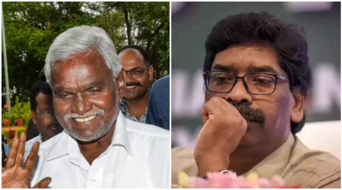 Champai Soren new CM, MLAs fly to Hyderabad