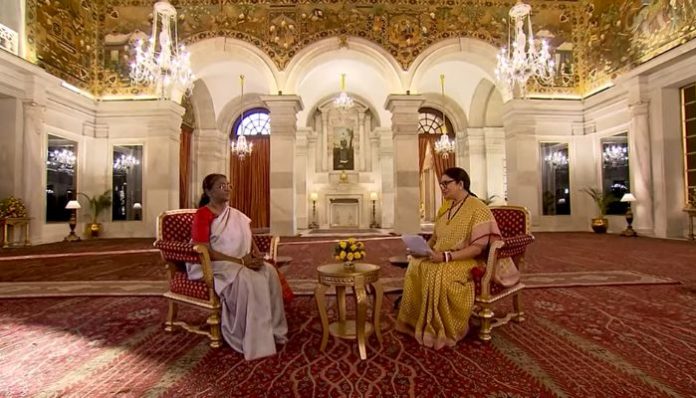 Smriti Irani interviewed President Droupadi Murmu