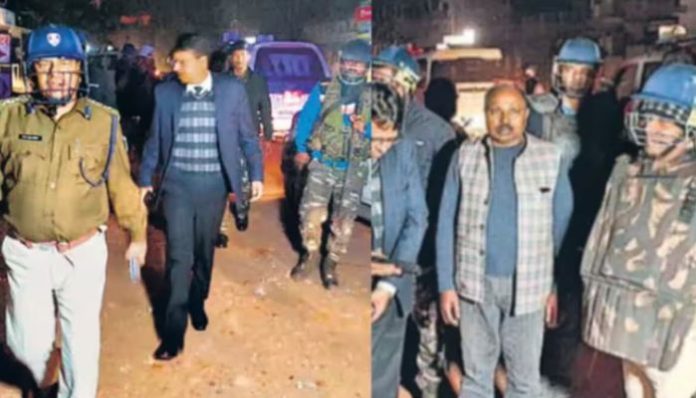 Heavy police force was deployed after stone pelting in Ranchi.