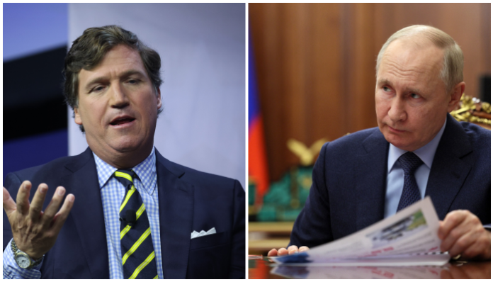 Tucker Carlson interviewing Vladimir putin