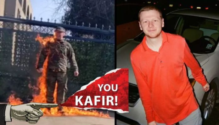 Ismalists denounces support for Palestine from US soldier who set himself on fire shouting 'Free Palestine' as he is 'kafir' for them