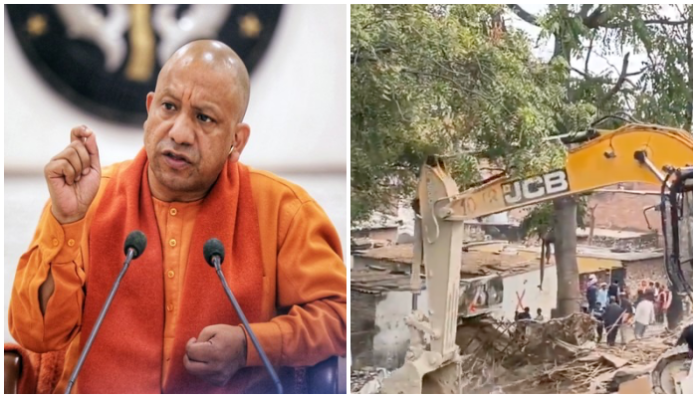 LDA carries out bulldozetr action on illegally occupied land in Akbarnagar, Lucknow