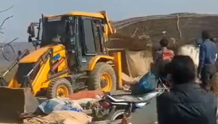 Bulldozer action in Rajasthan
