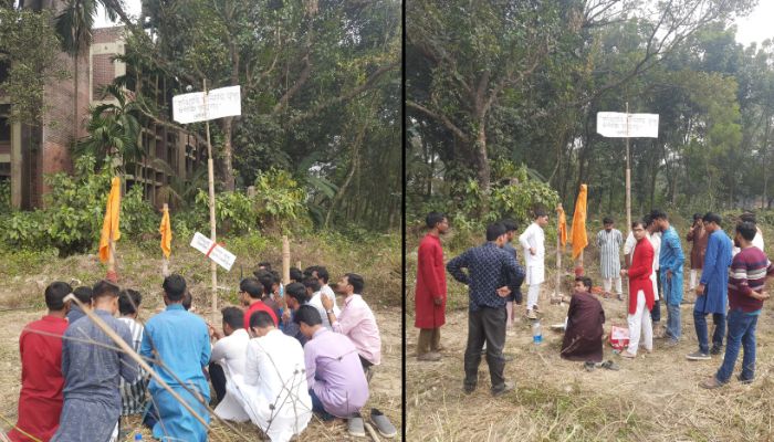 Exclusive: Bangladeshi university denies temple space to Hindu students for 11 years, tries to demolish foundation stone of temporary Hindu Mandir