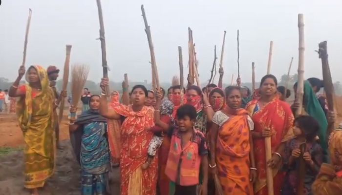 Sandeshkhali 2.0: Women take to streets in Howrah’s Panchla over illegal land grab by TMC leader Sheikh Khalil Ahmed