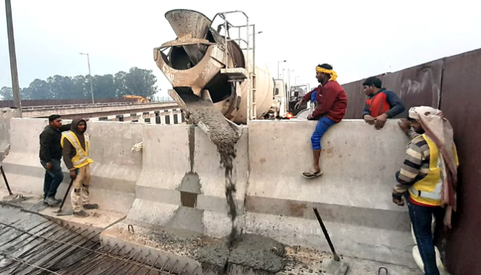 Police and local administration place barricade as security in Ambala is enhanced in response to the farmers' call for a march to Delhi.