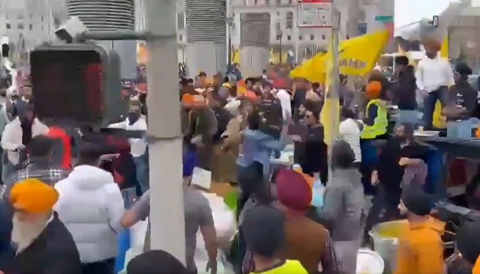 Watch: Khalistani referendum in San Francisco turns violent as rival factions clash