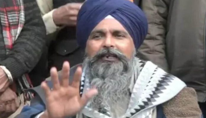 Farmer leaders address presser on ongoing protest.