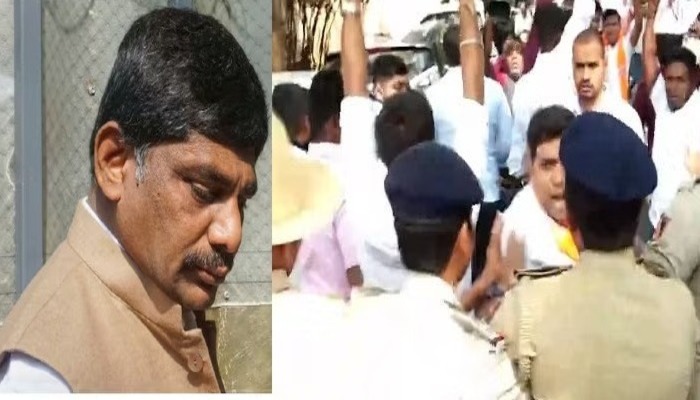 Bengaluru: BJP protests outside Congress MP DK Suresh’s residence over ‘South Indian states will become a separate country’ remark, removed by police