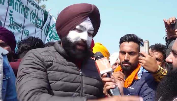 Lakha Sidhana instigate protesting farmers