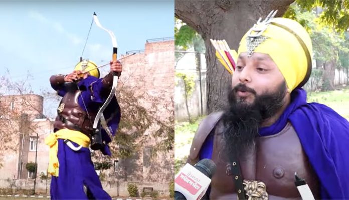 Nihang Sikh claimed he can bring down drones using arrows