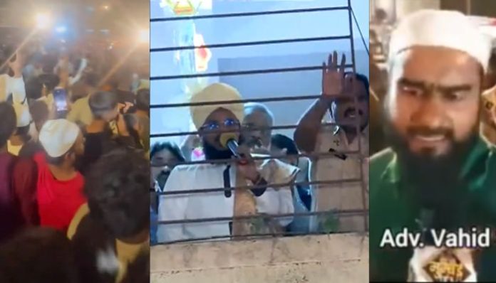 Muslim mob gathers outside police station after Salman Azhari's arrest, demanding his release even as another video emerges of his hate speech