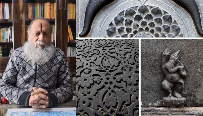 Hindu symbols in Adina Mosque