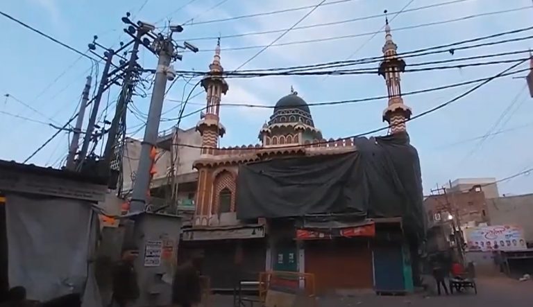 Mosques in sensitive areas of Aligarh covered with tarpaulin ahead of Holi