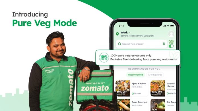 Zomato brings Pure Veg Mode and Pure Veg Fleet to ensure zero mix-ups