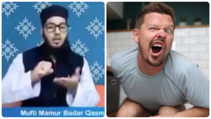 Mufti Mamur Badar Qasmi video explaining to Muslims how to defecate during Ramzan