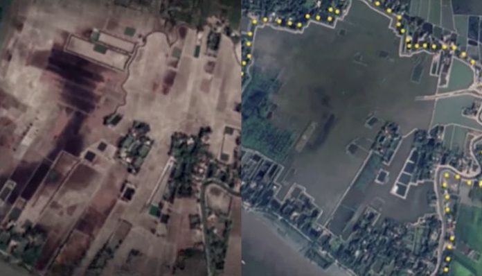 Satellite images of land grabbed in Sandeshkhali