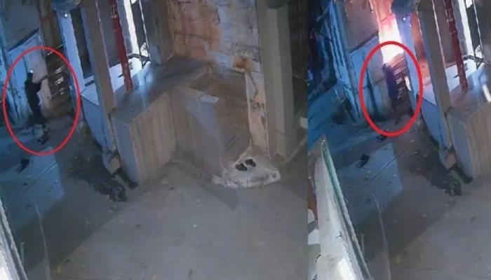 Gujarat: CCTV footage shows man in skull cap trying to set fire to Sankaracharya Math in Bharuch; note threatening priest with ‘Sar Tan Se Juda’ found