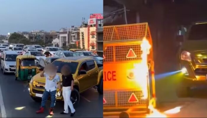 Delhi: Instagram ‘influencer’ Pradeep Dhaka performs stunts on flyover to make reels, burns police barricade, arrested