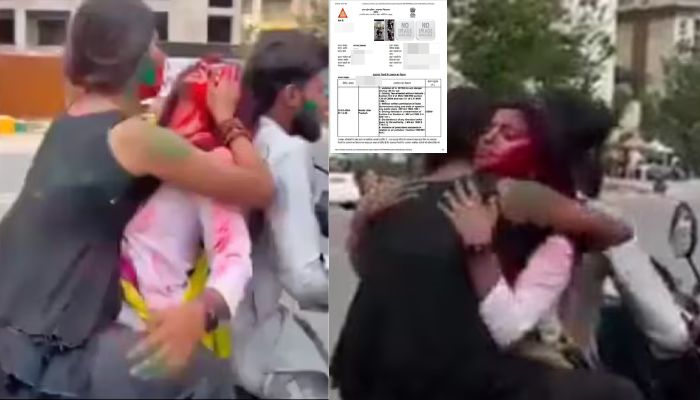 Making reels on moving scooter while applying Gulaal proves expensive, Noida Police files FIR after imposing Rs 33,000 traffic fine