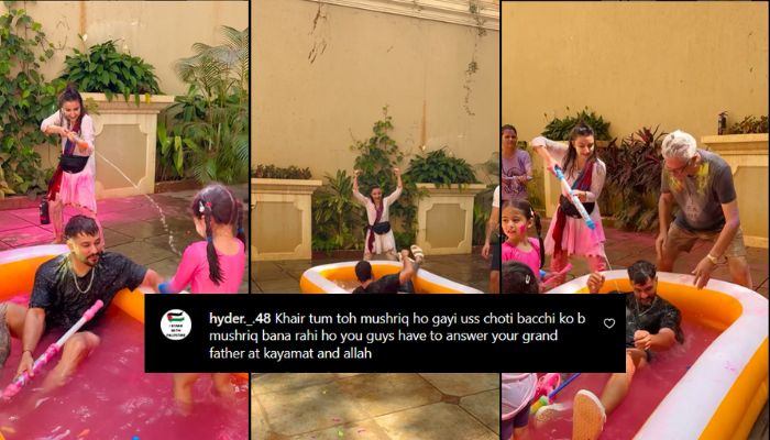 ‘Have some shame…You are daughter of Muslim’: Islamists attack actress Soha Ali Khan for celebrating Holi with her husband and daughter