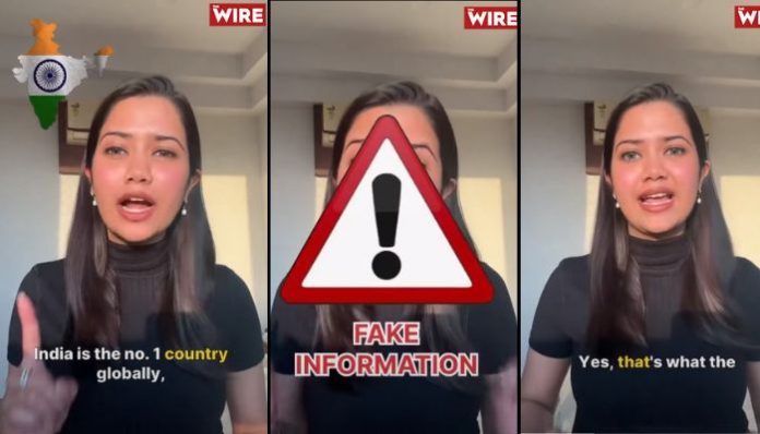 Former NDTV anchor Priyanshi Sharma spreads fake news about India on The Wire ironically while complaining about fake news: Details