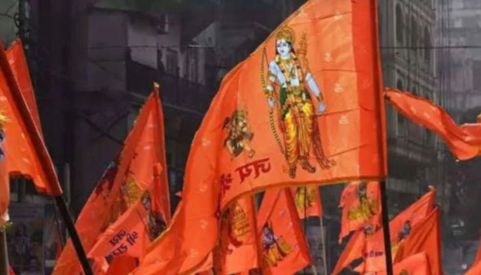 Jaipur: Saffron flags put up on occasion of Ram Navami removed after Hinduphobic Congress files complaint citing violation of Model Code of Conduct