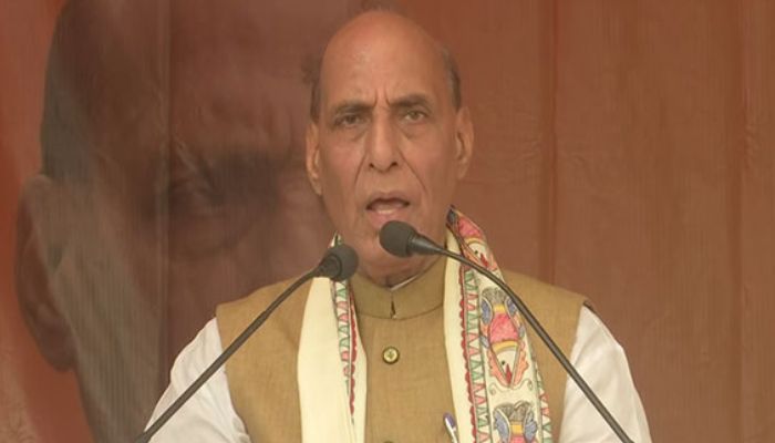 ‘Eat fish, pig, or elephant but why make it a show?’: Rajnath Singh lambasts opposition, says people on bail are threatening to send PM Modi to jail