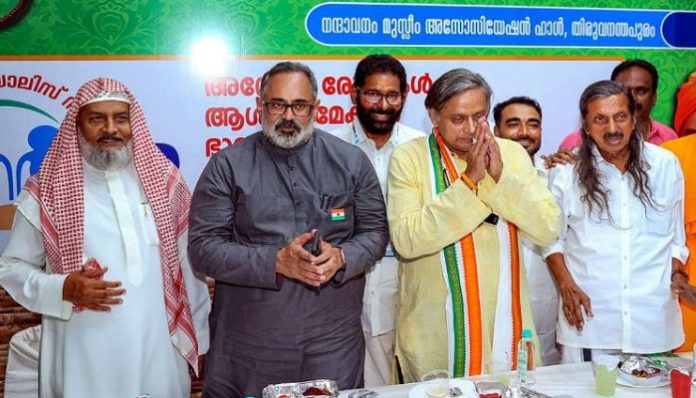 Thiruvananthapuram: Congress candidate Shashi Tharoor booked for carrying out false campaign against his rival Rajeev Chandrasekhar