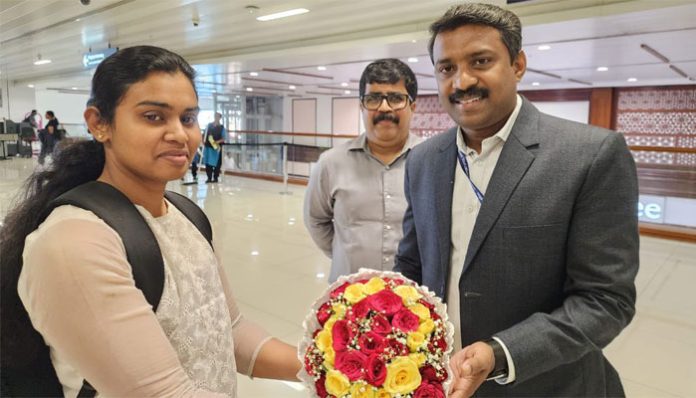 Ann Maria Joseph returns home safely