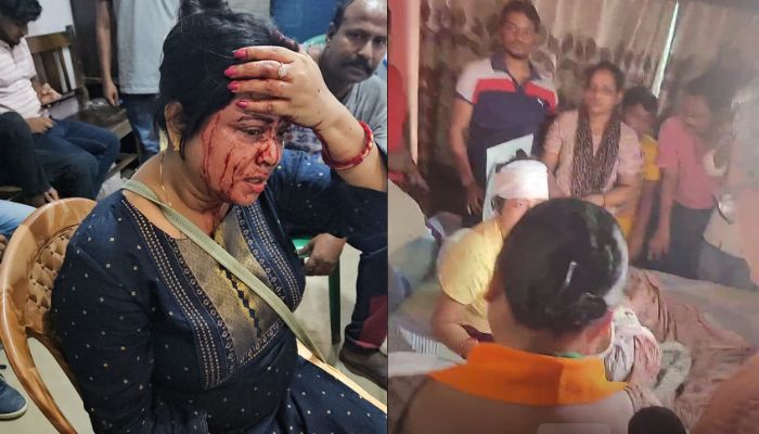 BJP leader Saraswati Sarkar attacked in West Bengal while putting up posters for Debasree Chaudhuri, BJP says no woman is safe in the state