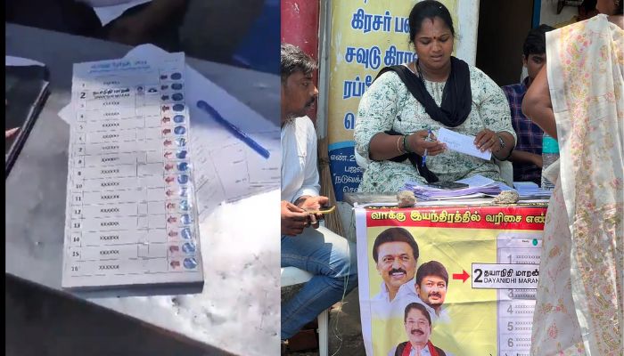 BJP alleges mock EVMs being set up by DMK near polling booths across Central Chennai, accuses Stalin’s party of violating rules
