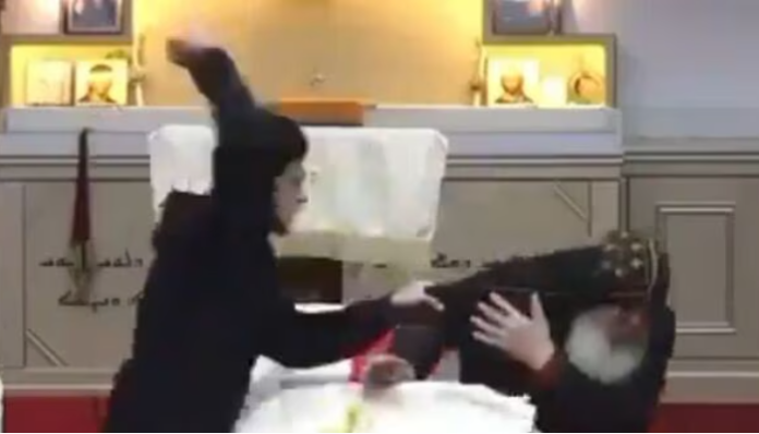 A screengrab of the attack.