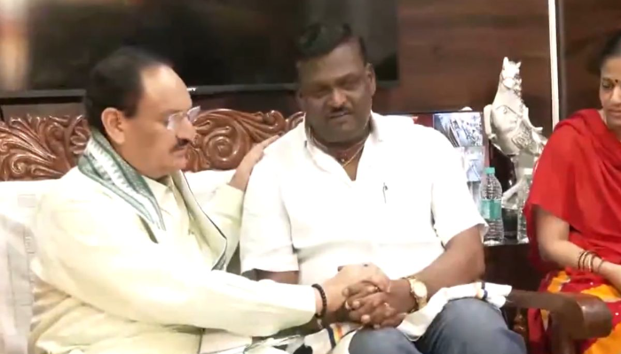 State govt should hand over the case to the CBI if police incapable of fair probe: JP Nadda after meeting father of Neha Hiremath killed by Fayaz