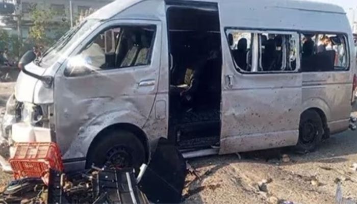 Two terrorists killed in suicide bomb attack on vehicle carrying Japanese nationals in Pakistan