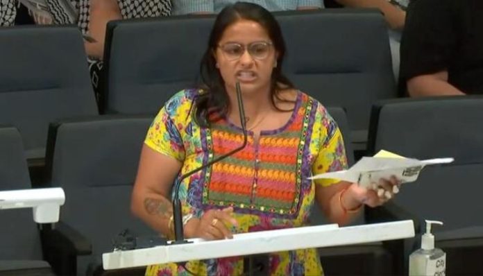 US: Riddhi Patel who earlier said ‘f*ck Hindu fascism’ gives death threats to city council members to support Hamas, arrested