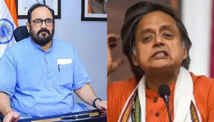 Thiruvananthapuram: Model Code of Conduct Nodal Officer issues warning to Shashi Tharoor over cash for votes allegations against Rajeev Chandrasekhar