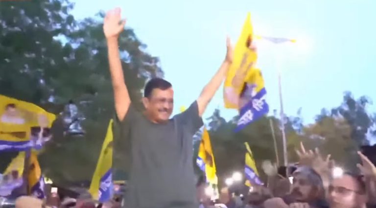 Arvind Kejriwal walks out of Tihar Jail after Supreme Court granted him interim bail, addresses party workers