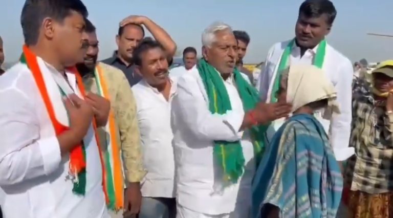 Telangana: Nizamabad Congress candidate slaps an old woman after she says she would vote for ‘flower’ symbol, video goes viral