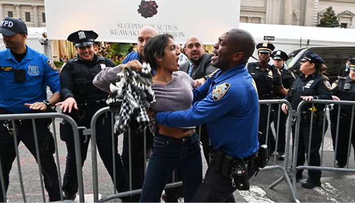 New York: Pro-Palestine protesters burn US flag, vandalise World War 1 memorial after Police prevent rioters from targeting Met Gala in NYC