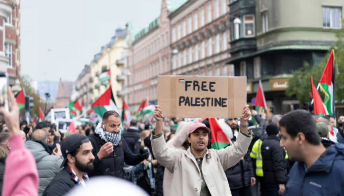 A demonstration against Israel in Malmö.