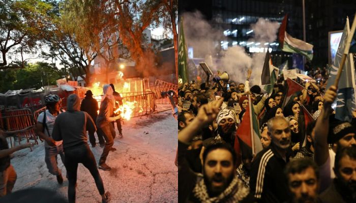 Israeli embassies attacked with firebombs in Mexico and Turkey in response to IDF operation in Rafah, hundreds of protestors clash with police